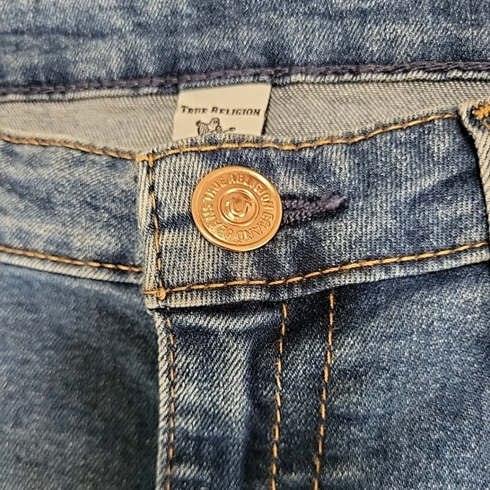 True Religion Women's Jeans Size 34 Halle High Rise Super Skinny Distressed - Picture 4 of 16